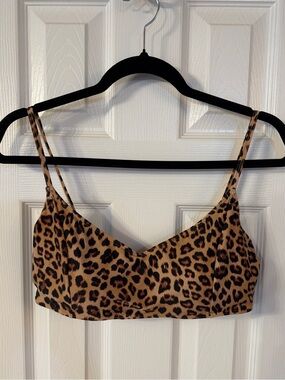 Summersalt Leopard Print Bikini Swim Top | Size 8